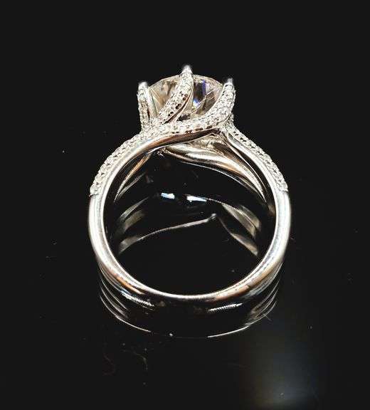 Huge 5.5 Ct Sparkling Lab Simulated Diamond Ring