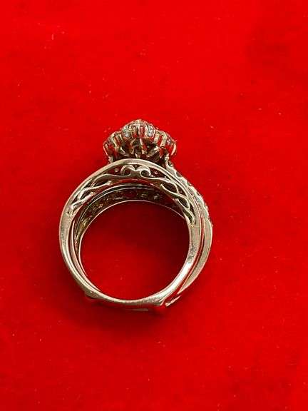 CERTIFIED 14K ROSE GOLD DIAMOND RING . 2.30 CARAT.