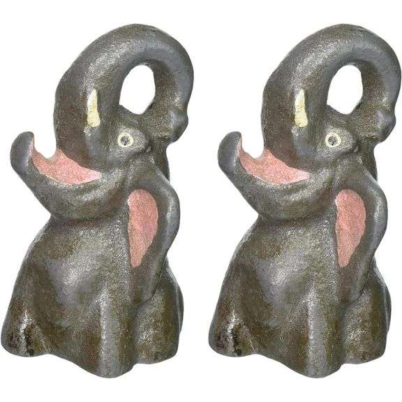 Set of Two GOP Elephant Cast Iron Bottle Openers