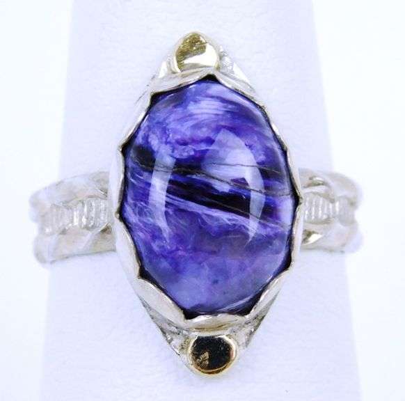 Navajo M.M. Sterling Spiny Oyster Ring, 7