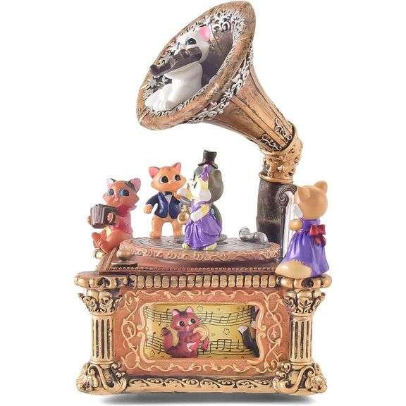 Cat Phonograph Music Box 64 Songs