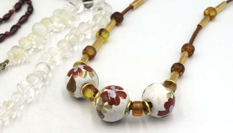 Group lot of gemstone necklaces