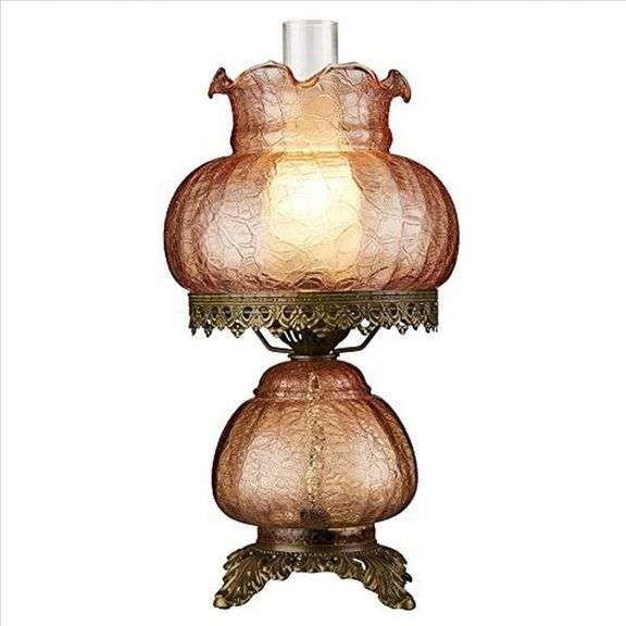 Rose Court Victorian-Style Hurricane Table Lamp