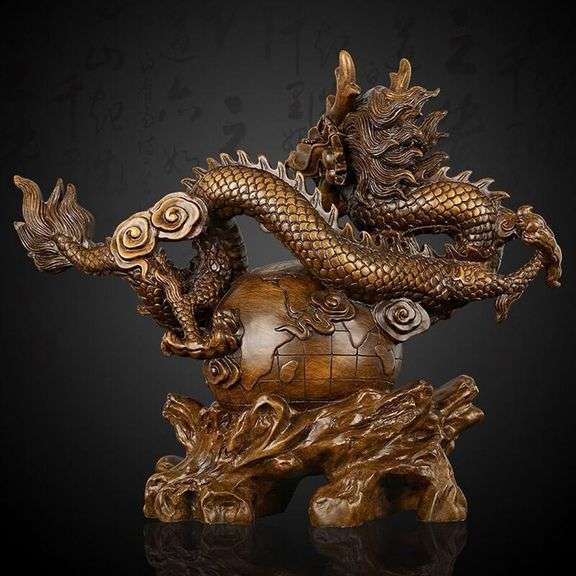 Large Chinese Feng Shui Dragon Statue