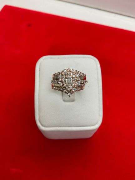CERTIFIED 14K ROSE GOLD DIAMOND RING . 2.30 CARAT.