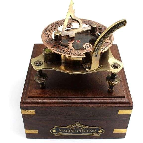 Marine London 2.5" Brass Sundial Compass