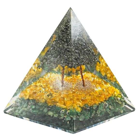 Orgone Pyramid Pyrite Crystal Tree