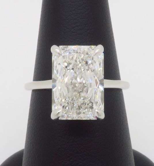 IGI Certified 4.60CT Radiant Cut Diamond Solitaire