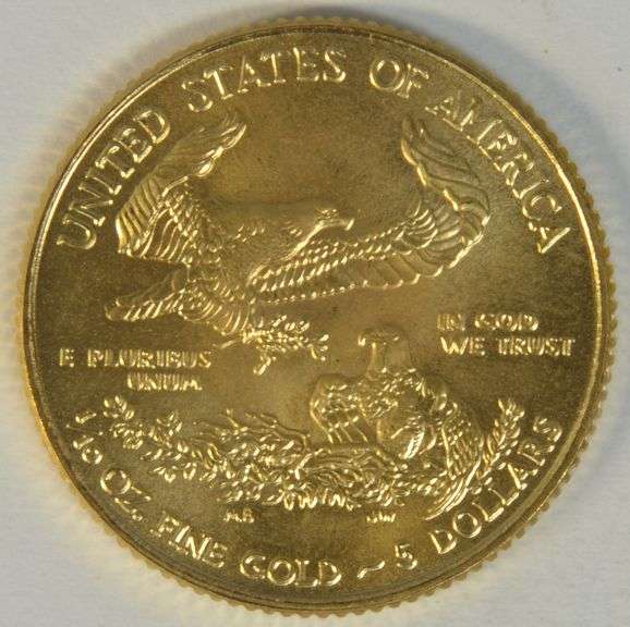 Pristine Superb Gem BU 2010 $5 American Gold Eagle coin