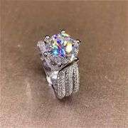 Huge 5.5 Ct VVs1 White E-F Lab Simulated Diamond Ring
