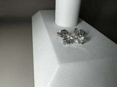 Sparkling 2 Ct VVs1 White H-I Fire Moissanite Earrings