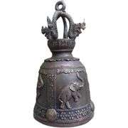 Temple Bell with Dragon, Elephant, and Naga