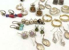 Group lot of Vintage 925 sterling silver earrings