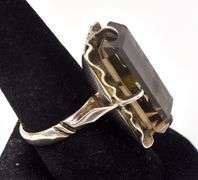 Smokey Quartz Gemstone Ring in Sterling Silver