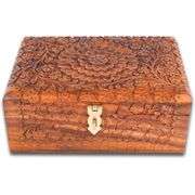 Hand Carved Wooden Jewelry Box Organizer