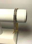 18 Kt Gold Plated 60 Natural Diamonds Tennis Bracelet