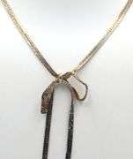 Vintage 925 sterling silver box pendant on herringbone chain necklace