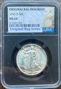 1943 D Walker NGC MS 64 With Original Bag Fragment