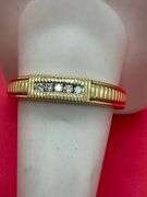 MEN'S BRAND NEW 14K YELLOW GOLD DIAMOND BAND