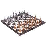 Egyptian Style Chess Set with Folding Chess Board