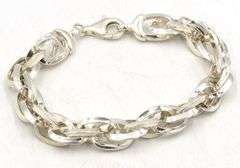 Italian 925 sterling silver fancy link bracelet