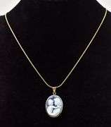 Angelic 14K Yellow Gold Cameo Pendant Necklace
