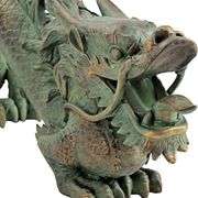 A 21-inch Chinese Dragon Statue with Bronze Verdigris Finish