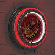 Coca Cola Chrome Double Rung Neon Clock