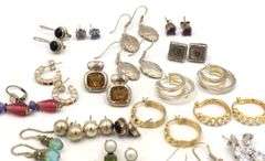 Group lot of Vintage 925 sterling silver earrings