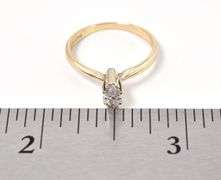 Amazing 14K Yellow Gold Solitaire Diamond Ring