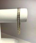 18 Kt Gold Plated 60 Natural Diamonds Tennis Bracelet