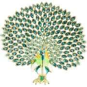Hand-Painted Peacock Jewelry Box