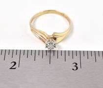 Lovely 10K Yellow Gold Solitaire Diamond Ring
