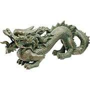 A 21-inch Chinese Dragon Statue with Bronze Verdigris Finish