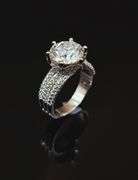 Huge 5.5 Ct VVs1 White E-F Lab Simulated Diamond Ring