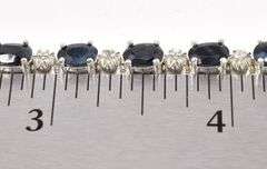 Blue Sapphire Gemstone and Diamond Bracelet in Sterling Silver