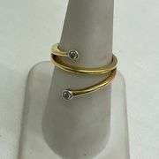 LADIES 14K GOLD AND DIAMOND RING
