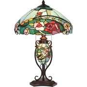 Double Lit Tiffany Stained Glass Table Lamp