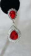 Ruby Color  Fashion  Design Earrings