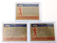 3 Ted Williams Fleer Baseball Cards