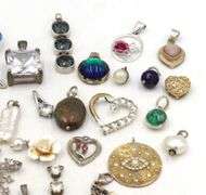 Group lot of Vintage 925 sterling silver pendants