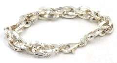 Italian 925 sterling silver fancy link bracelet