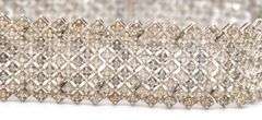 925 Sterling silver diamond wide bracelet