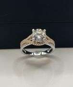 Sparkling 2.15 Ct 14 Kt White Gold Plated Engagement Ring