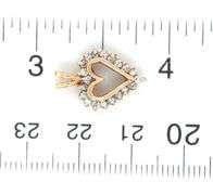 10kt Yellow gold diamond heart shaped pendant