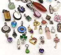 Group lot of Vintage 925 sterling silver pendants