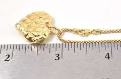 Stunning 14K Yellow Gold Heart Pendant Necklace