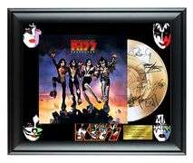 Kiss Facsimile Signed Gold Record Award Display