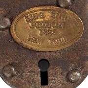 Antique New York Prison Padlock Heavy Duty Iron Lock with Keys