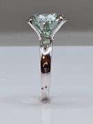 Huge 11.5 Ct VVs1 Ice Blue Lab Simulated Diamond 14 Kt White Gold Plated Ring